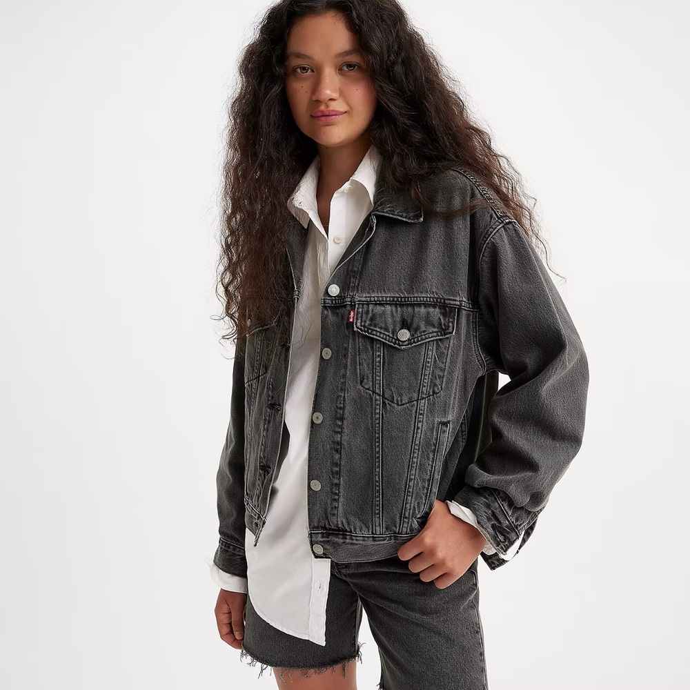 Levi’s Washed Black Denim Jacket Size Small